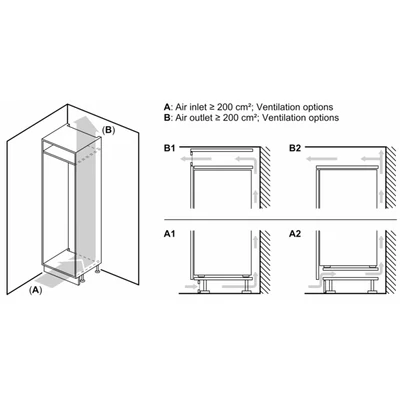 Bosch KIR81ADC0 Serie6 Beépíthető hűtő, SoftClose laposzsanér ,310l nettó űrtartalom, VitaFresh