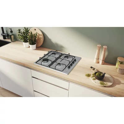 Bosch PBP6B5K80H Serie2  nemesacél gázfőzőlap, 60 cm,  elektromos szikragyújtás