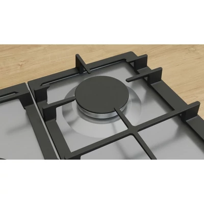 Bosch PCQ7A5I90 Serie6  nemesacél gázfőzőlap, 75 cm, FlameSelect 
