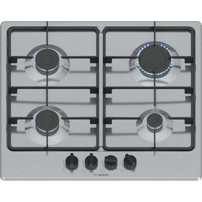 Bosch PGP6B5K60 nemesacél gázfőzőlap, 60 cm, elektromos szikragyújtás 