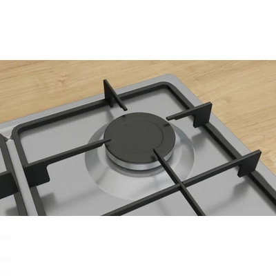 Bosch PGP6B5K60 nemesacél gázfőzőlap, 60 cm, elektromos szikragyújtás 