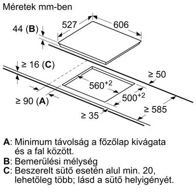 Bosch PKN675DP1D Serie8 üvegkerámia főzőlap, DirectSelect Premium