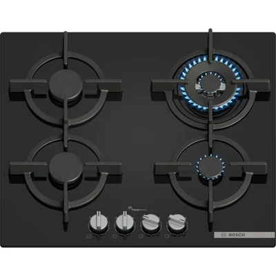 Bosch PPH6A6I10 Serie6  gázfőzőlap, 60 cm, fekete edzett üveg, FlameSelect  , WOK égő