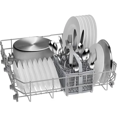 Bosch SMI2ITS09E Serie 2, Félig beépíthető mosogatógép, 60 cm, Szálcsiszolt acél