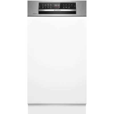 Bosch SPI6EMS21E, Félig beépíthető mosogatógép, 45 cm, Szálcsiszolt acél, Serie 6