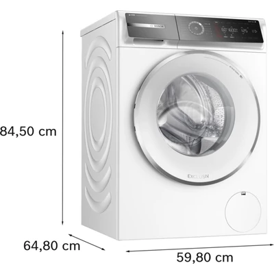 Bosch WGB266A6BY Serie8 elöltöltős mosógép,  11 kg ,  i-DOS, IronAssist, 1600 ford/perc