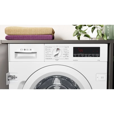 Bosch WIW28542EU Seri 8 beépíthető  elöltöltős mosógép, 8 kg, max. 1400 fordulat/perc, AquaStop