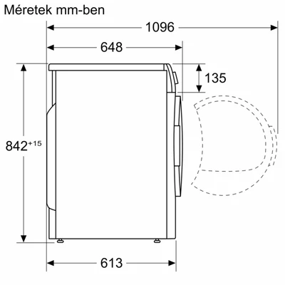 Bosch WQJ24200BY Serie6 szárítógép,9kg ,Fekete ajtó, EasyClean kondenzátor, AutoDry