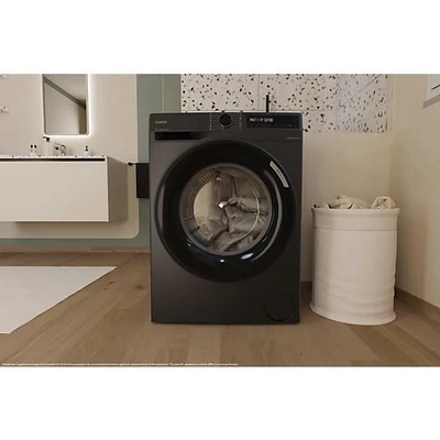 CANDY BR 48SBL6G-S szabadonálló elöltöltős mosógép,8 kg , Keskeny, Antracit,  1400 ford./perc, 16 program