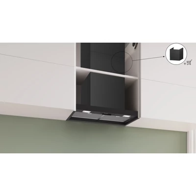 Bosch DBB63BC60, integrált kialakítású páraelszívó, 60 cm, Fekete,  Serie 2