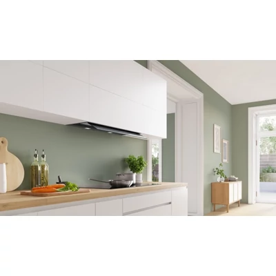 Bosch DBB97DP60, integrált kialakítású páraelszívó, 90 cm, Fekete üveg, Fekete,  Serie 6