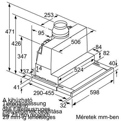 Bosch DFS067K51, Teleszkópos páraelszívó, 60 cm, Nemesacél,  Serie 8