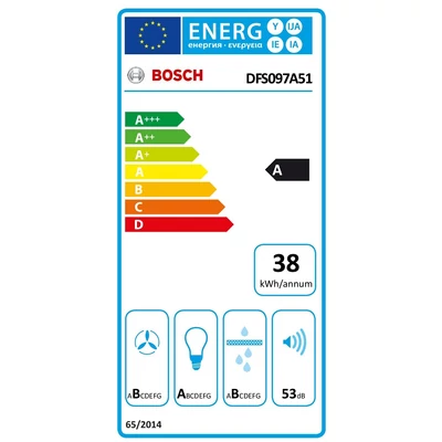 Bosch DFS097A51, Teleszkópos páraelszívó, 90 cm, Ezüst, fémes, Serie 4