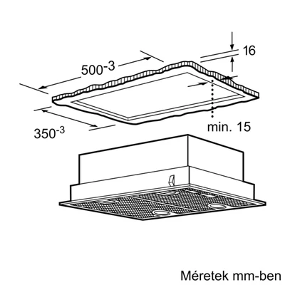 Bosch DHL555BMS serie 4 Kürtős páraelszívó, 53 cm
