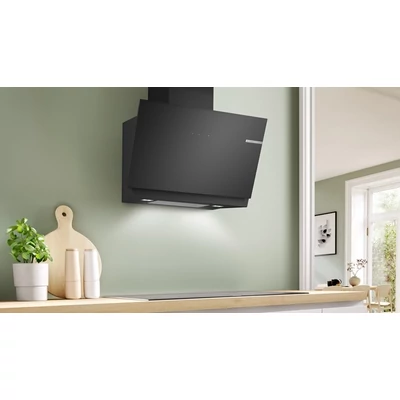 Bosch DWK81AN60, Falra szerelhető páraelszívó, 80 cm, Fekete üveg, Fekete, Serie 8