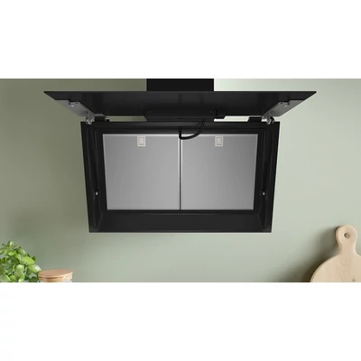 Bosch DWK81AN60, Falra szerelhető páraelszívó, 80 cm, Fekete üveg, Fekete, Serie 8