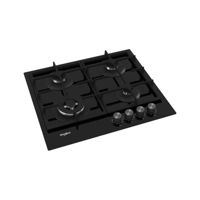 Whirlpool GOFL 629/NB beépíthető gáz főzőlap, 4 gázégő, fekete üveg