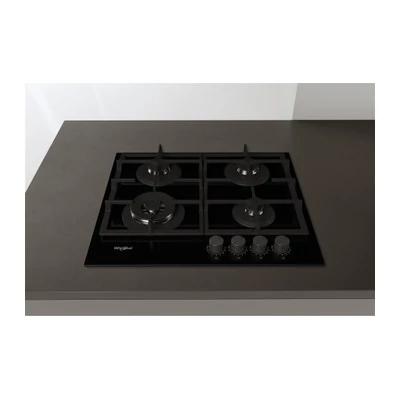 Whirlpool GOFL 629/NB beépíthető gáz főzőlap, 4 gázégő, fekete üveg