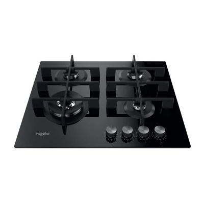 Whirlpool GOWL 628/NB EE beépíthető gázfőzőlap, 4 gázégővel, 60 cm, fekete üveg