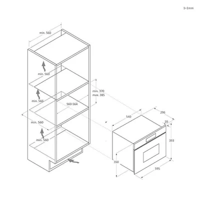 Haier H38SIDBF7XS beépíthető, mikrohullámú + grill sütés, 24 liter, fekete szín
