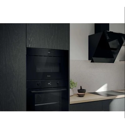 Haier H38SIDBF7XS beépíthető, mikrohullámú + grill sütés, 24 liter, fekete szín
