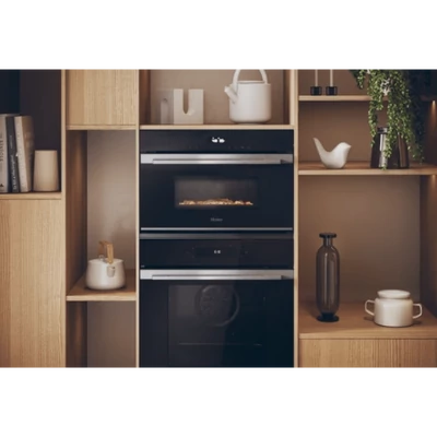 Haier H38DMWID26NX beépített, mikrohullámú sütő + grill funkció, 34 literes, inox
