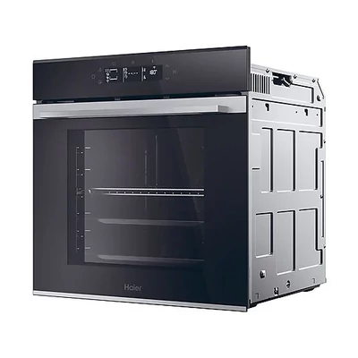 Haier H6 ID25G3YTX beépíthető sütő,hőlégbefúvás, 78 liter, pirolitikus + hidrolitikus, 19 funkció, távezzérlés és extra tartalom (WiFi), energiaosztály A++, rozsdamentes acél szín, M x M x S (mm) 595X595X568