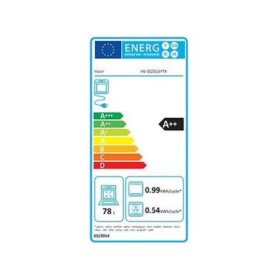 Haier H6 ID25G3YTX beépíthető sütő,hőlégbefúvás, 78 liter, pirolitikus + hidrolitikus, 19 funkció, távezzérlés és extra tartalom (WiFi), energiaosztály A++, rozsdamentes acél szín, M x M x S (mm) 595X595X568