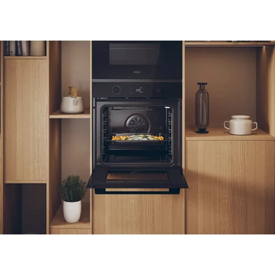 Haier H6 ID2P3B3EHTB ID series 2, beépíthető sütő, hőlégbefúvás, 78 liter, hidrolitikus, 11 funkció, távvezérlés és extra tartalom (WiFi),