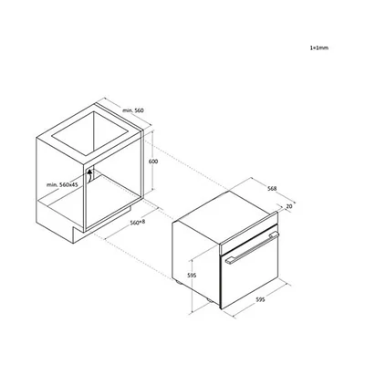 Haier H6 ID66G5YTB beépíthető sütő,ID series 6,hőlégbefúvás,78 liter, pirolitikus + hidrolitikus tisztítás,20 funkciók, távezzérlés és extra tartalom (WiFi), energiaosztály A++, fekete szín