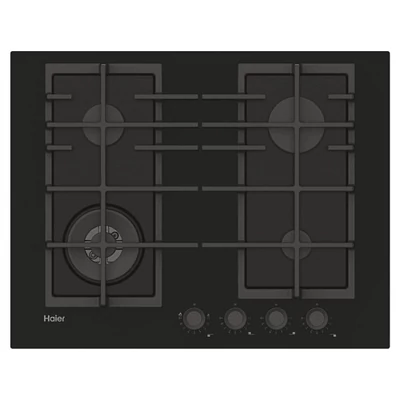Haier HAVG5BF4S2B/1  gázfőzőlap, 60 cm , fekete üveg