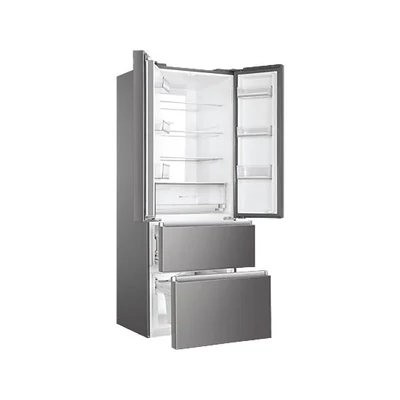 Haier HB17FPAAA szabadon álló, 4 ajtós, No Frost, világítás LED, energiaosztály E, platina inox, M x M x S (mm) 700x675x1900