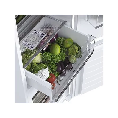 Haier HBW5519E kombi hűtőszekrény,beépíthető, 2 ajtós, világítás LED, energiaosztály E, fehér szín,281liter