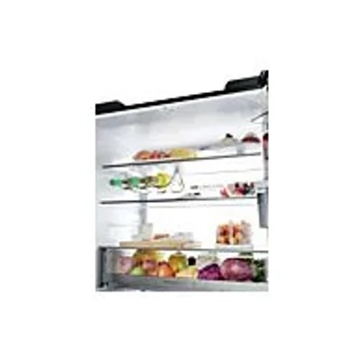 Haier HCKR7819DWGB  4 ajtós hűtőszekrény, szabadonálló, No Frost, világítás LED, energiaosztály D, fekete üveg, M x M x S (mm) 830x594x1900