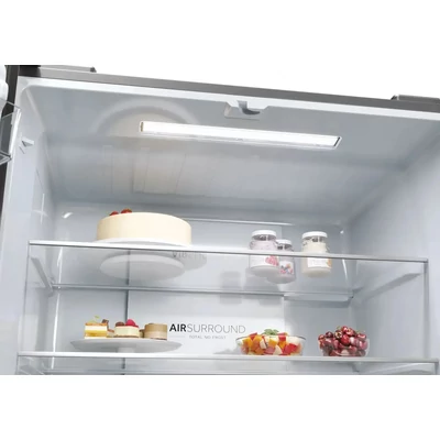 Haier HCR3818ENPT szabadon álló, 4 ajtós, No Frost, világítás LED, energiaosztály E, fekete szín, M x M x S (mm) 833x650x1815
