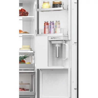 Haier HCW7819EHMP Szabadon álló, 4 ajtós, No Frost, világítás LED, energiaosztály E, platina inox, M x M x S (mm) 830x669x1900 