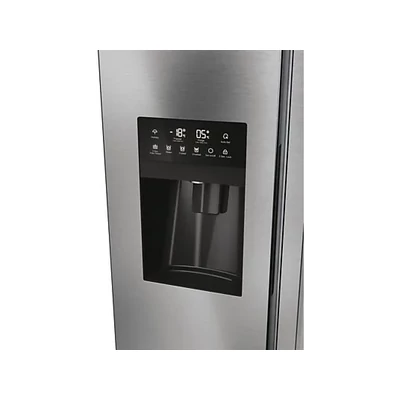 Haier HSR3918 Side by Side, szabadon álló, No Frost, világítás LED, energiaosztály E, platina inox, M x M x S (mm) 908x659x1775