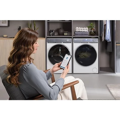 Haier HD80-CQ387U1-S szabadonálló hőszivattyús szárítógép , 8 Kg, I-Time , Integrált háromrétegű szűrő