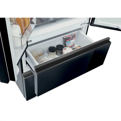 Haier HFKR7819DNGB fekete üveg alulfagyasztós hűtőszerkény, My Zone , No Frost