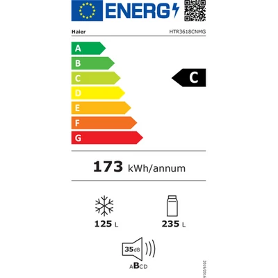 Haier HTR3618CNMG alulfagyasztós szabadonálló hűtőszekrény,NoFrost, Fresh Zone