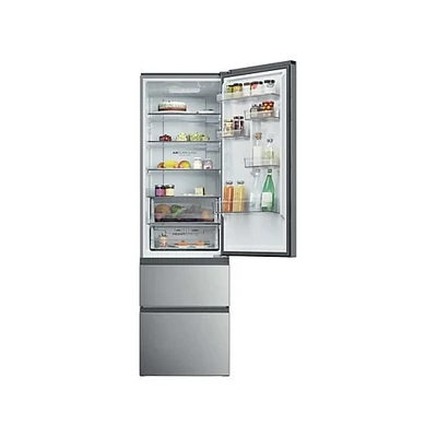 Haier HTR3620ENMG szabadonálló alulfagyasztós hűtőszerkény, 3 ajtós, LED világítás,Direct Access fiókrendszer