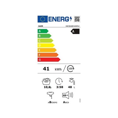 Haier HW100-BD14397U1S elöltöltős mosógép, 10 kg, I-Refresh , Smart AI ,Ultra Fresh Air,Smart Dosing