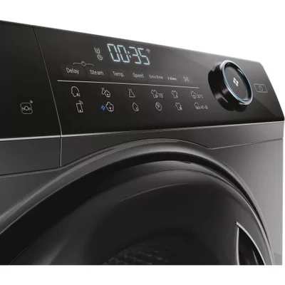 Haier HW80-B14959S8U1S előltöltős mosógép szabadon álló, 8 Kg, 1400 ford./perc, Motor Direct Motion, energiaosztály A, antractiszürke, M xM x S (cm) 60x58x85