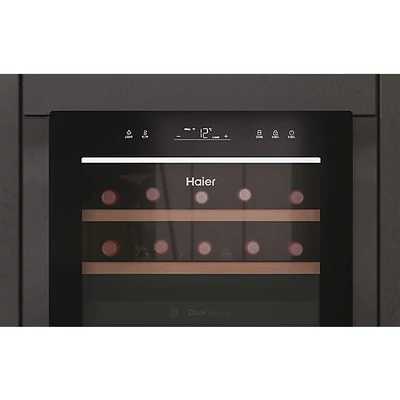 Haier HWS42GDAU1 szabdonállló borhűtő, 2 zóna, 42 palack