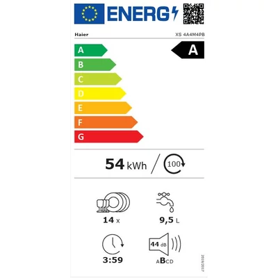 Haier XS 4A4M4BB Haier Biovitae® Mosogatógép, Teljesen integrált, 14 teríték, A energiaosztály, 10 program,