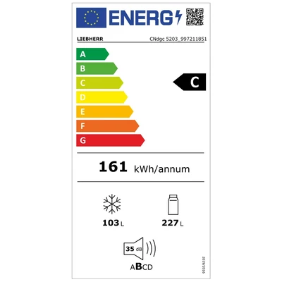 Liebherr CNdgc 5203 alulfagyasztós hűtőszerkény Pure , NoFrost, EasyFresh 