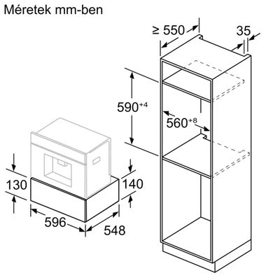 Neff N29HA11Y2  multifunkciós melegentartó fiók, Kávéfőzővel való összeépítéshez,14cm,HomeConnect,Flex Desing kialakítás, Push&Pull mozgás,25 kg terhelhetőség 