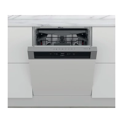 Whirlpool WBC 3C34 PF X félig integrált mosogatógép, Inox szín, 60 cm