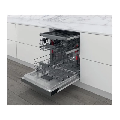 Whirlpool WBC 3C34 PF X félig integrált mosogatógép, Inox szín, 60 cm