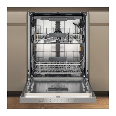 Whirlpool WH7PC15B4M60 félig integrált mosogatógép, Inox, 60 cm, C energiaosztály